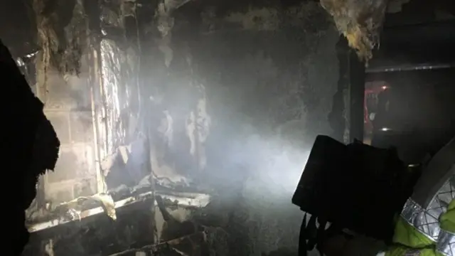 Inside the devastated home