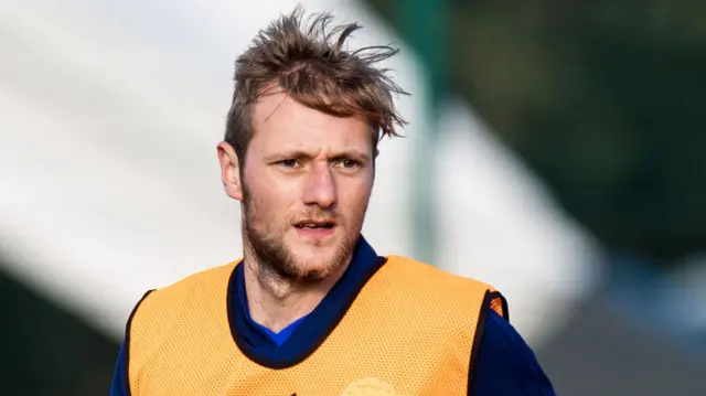 Liam Cooper in training for Scotland