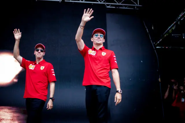 sebastian vettel and charles leclerc