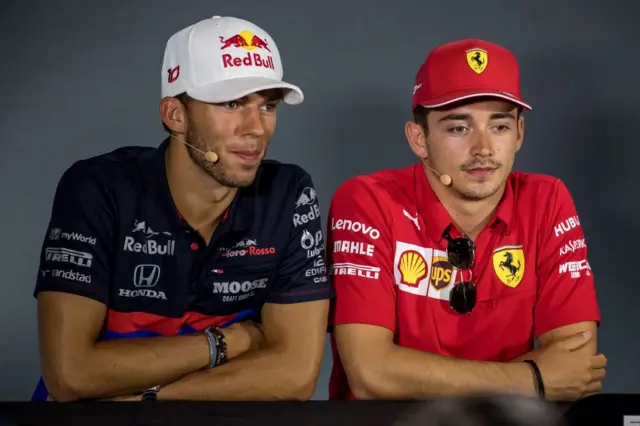 pierre gasly and charles leclerc