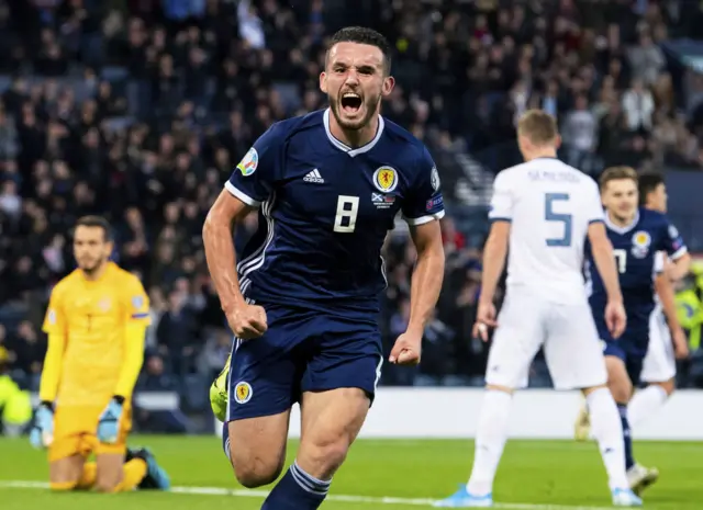 John McGinn scored on 10 minutes but Scotland faded badly after taking the lead