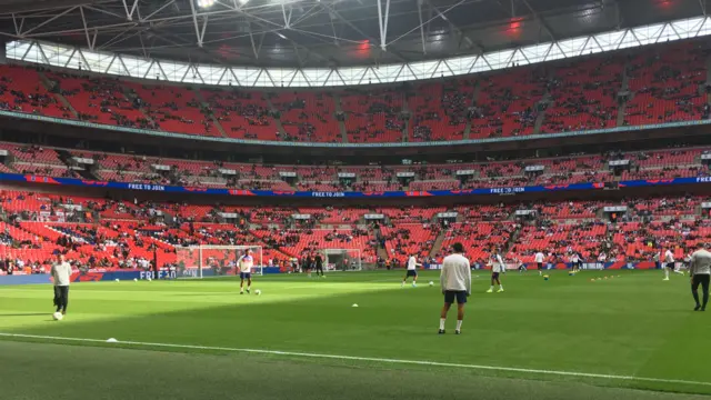 Warm up at Wembley