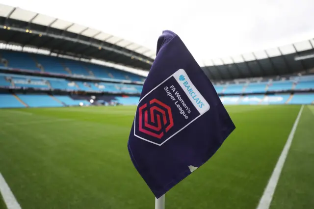 Women's Super League corner flag at the Etihad