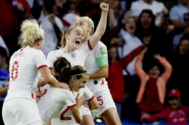 England celebrate