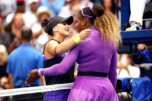 Bianca Andreescu and Serena Williams