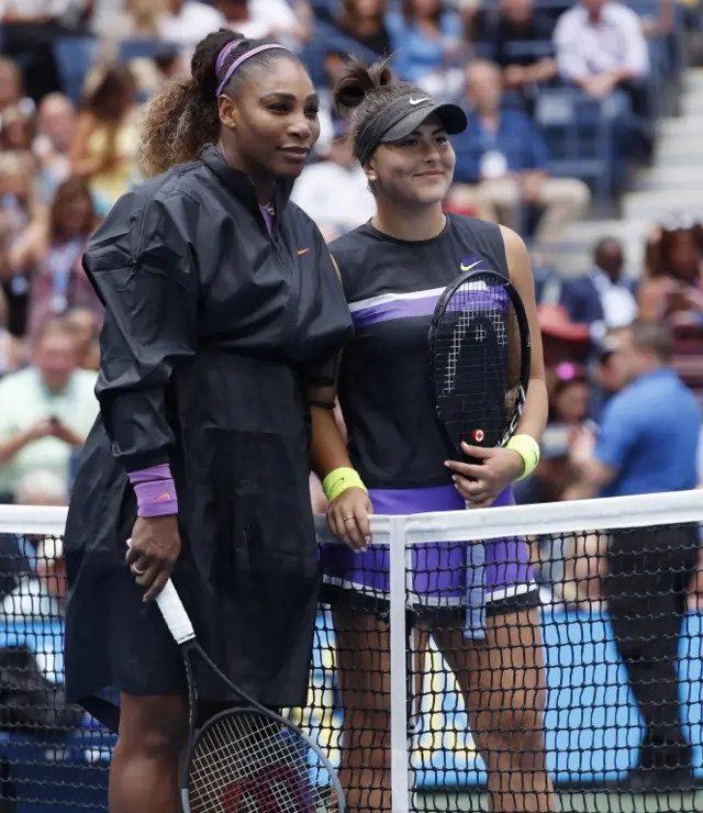 Bianca Andreescu and Serena Williams