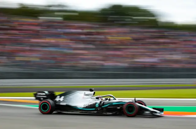 Lewis Hamilton in action at Monza