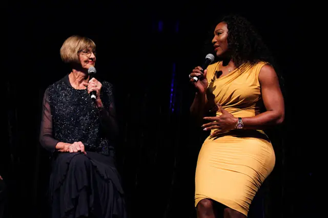 Margaret Court and Serena Williams in 2016