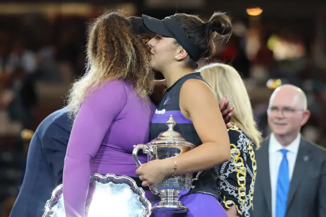 Serena Williams and Bianca Andreescu