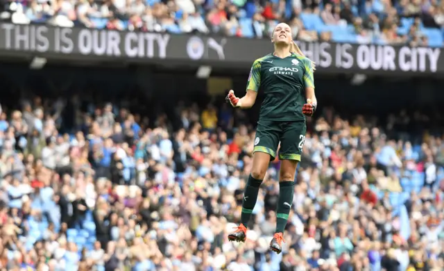 Ellie Roebuck celebrates