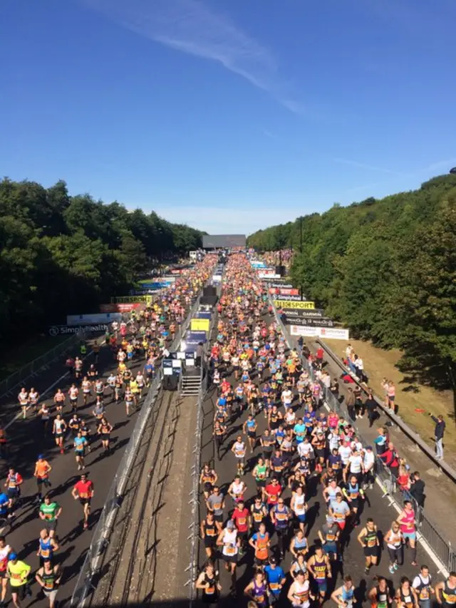 Great North Run start line