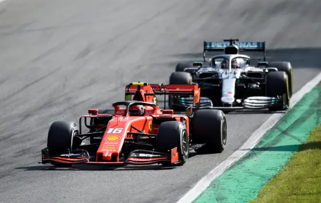 Hamilton follows close to Leclerc