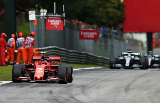 Charles Leclerc leads