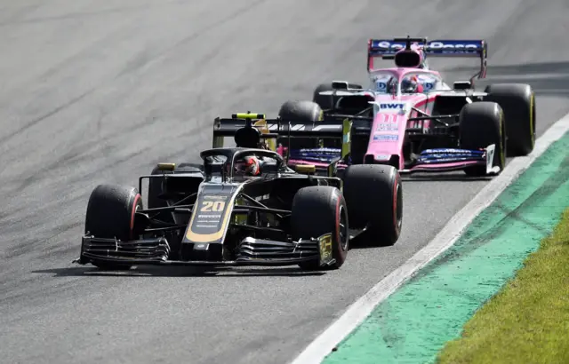 Kevin Magnussen and Sergio Perez