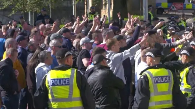 Counter-protest in Broomielaw