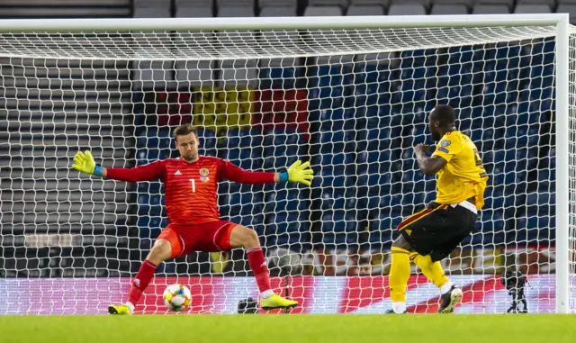 ...Romelu Lukaku finishes a lethal counter attack to open the scoring...