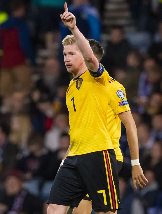 De Bruyne bagged a goal and three assists at Hampden