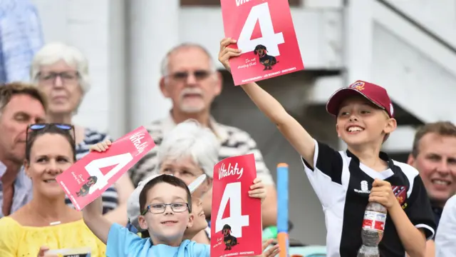 Fans at a Worcestershire Rapids this season