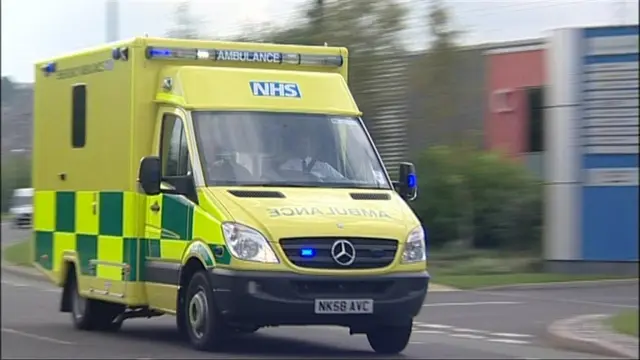 Ambulance on the road