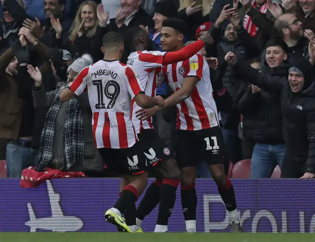 Brentford celebrate