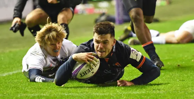 Blair Kinghorn scored Edinburgh's try at Murrayfield