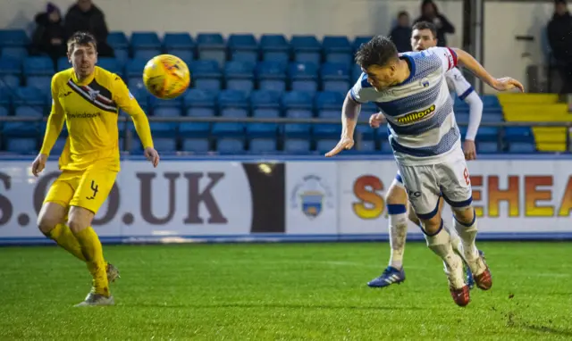 Morton's Jim McAlister scores for Morton