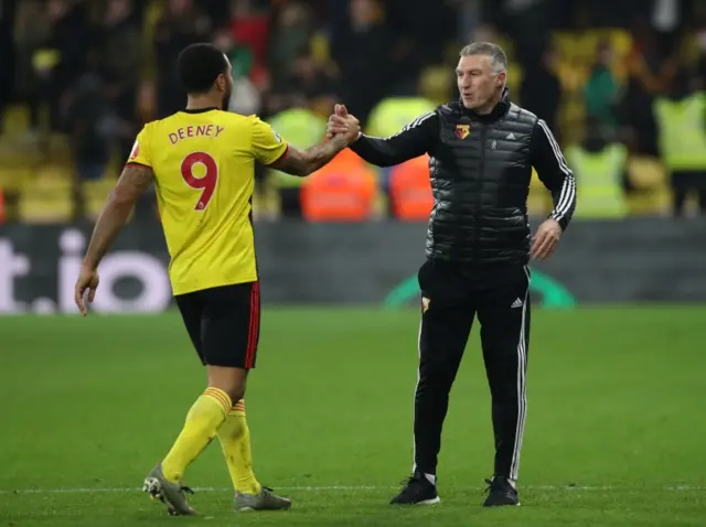 Troy Deeney and Nigel Pearson
