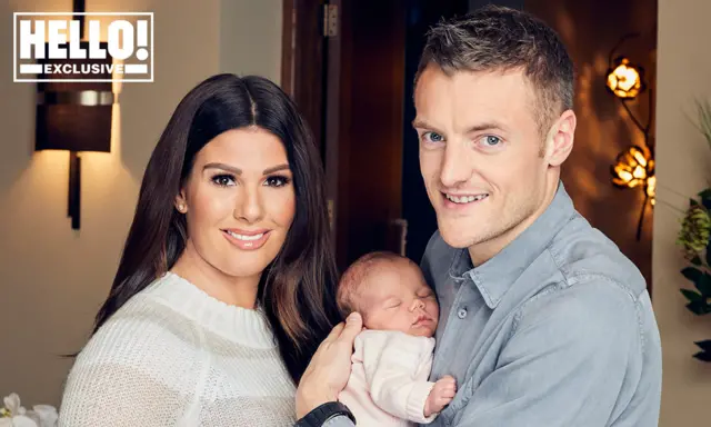 Rebekah and Jamie Vardy with daughter Olivia Grace