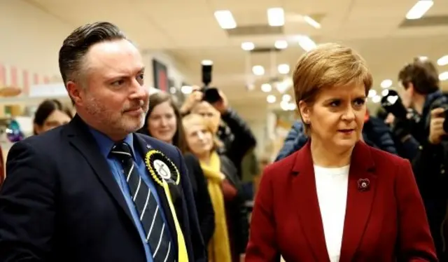 The SNP's Alyn Smith alongside his party leader Nicola Sturgeon