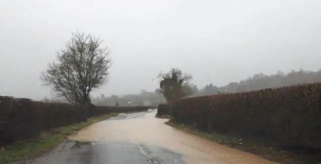 flooded road