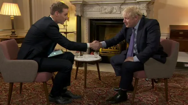 Dan Walker and Boris Johnson