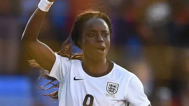 Eniola Aluko while playing for England