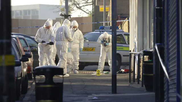 Police officers at the scene