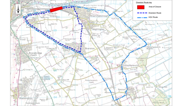 Map of diversion route