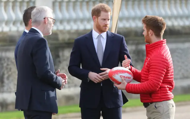 Duke of Sussex chats to James Simpson