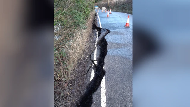 Landslip damage