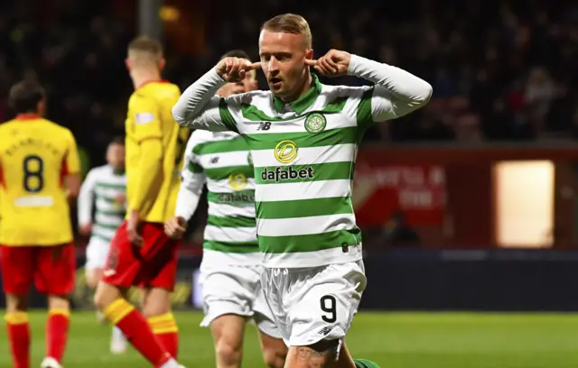 Leigh Griffiths celebrates his Celtic goal