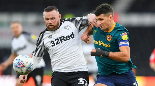 Wayne Rooney in action for Derby