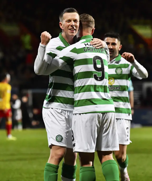 Goals from Callum McGregor and Leigh Griffiths gave Celtic victory