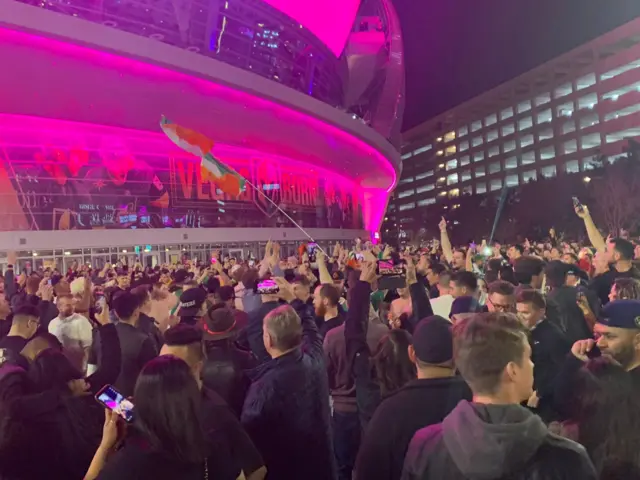 Irish fans celebrate in Las Vegas