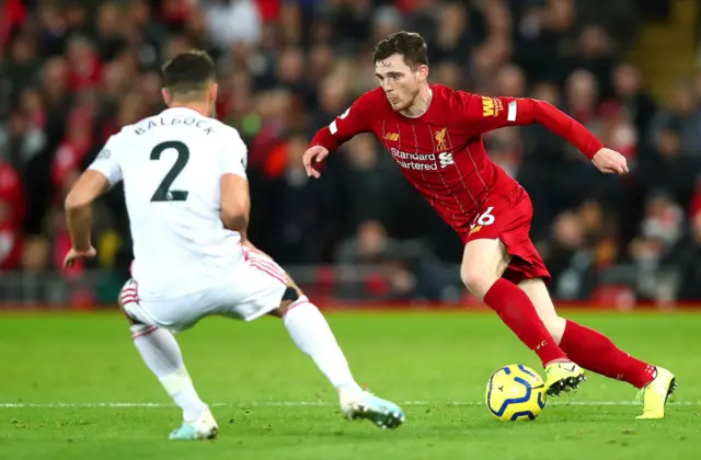 Liverpool defender Andy Robertson