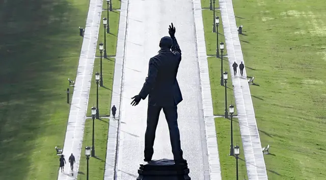 The statue of Edward Carson in the Stormont estate