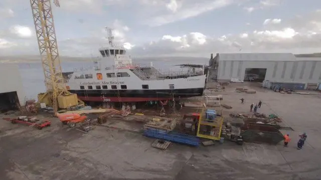 Ship under construction