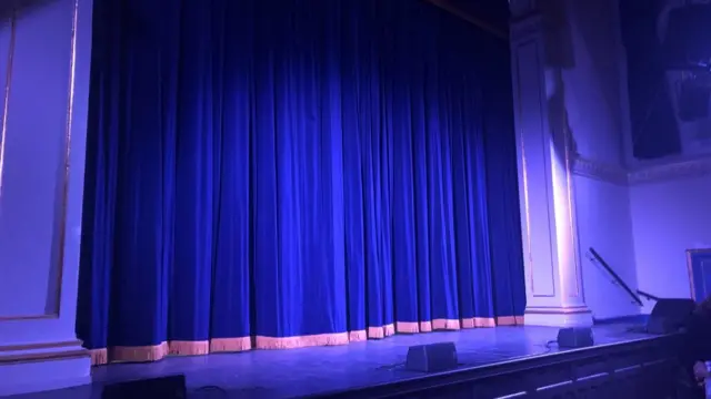 The curtain in the main auditorium