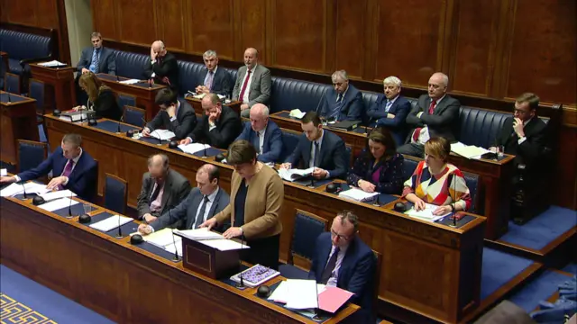 Arlene Foster in the assembly chamber