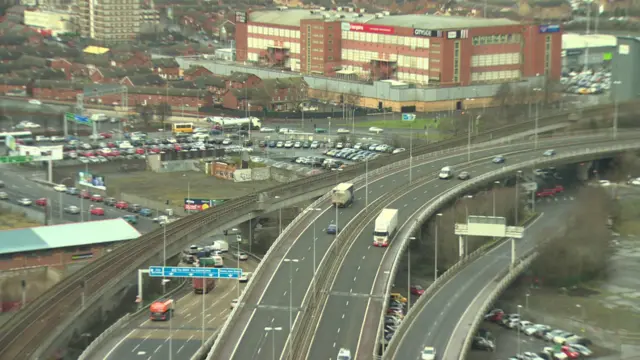 A motorway in Belfast