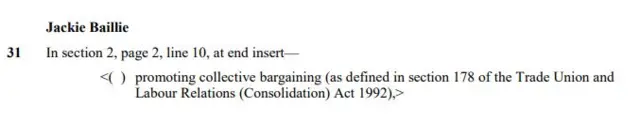 Labour MSP amendment