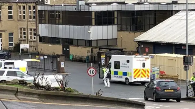 SCENE OF MURDER IN HUDDERSFIELD