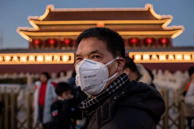 Man in Tiananmen Square Beijing