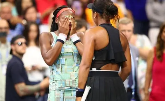 Coco Gauff (left) and Naomi Osaka